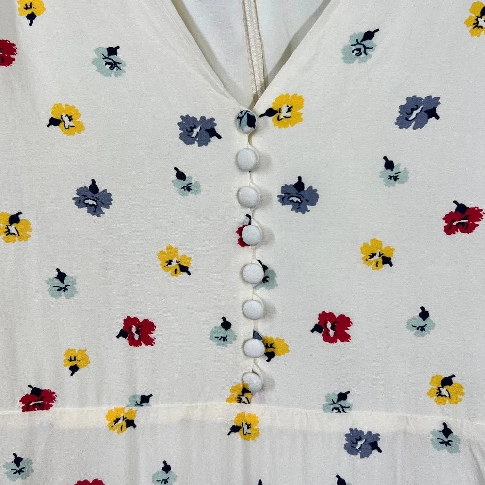 Madewell Orchard Flutter-Sleeve Dress in Confetti Floral Size 8 - Picture 3 of 9